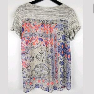 Honey Punch Tops - Honey Punch Top Space Dye Semi Sheer Floral Honey Punch Tops - Honey Punch Top Space Dye Semi Sheer Floral
